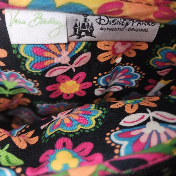 Vera Bradley Disney Parks Crossbody Bag Multicolor Floral Mickey Mouse Print - Picture 3 of 8